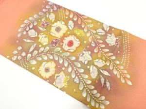 作家物　辻ヶ花模様織り出し　袋帯